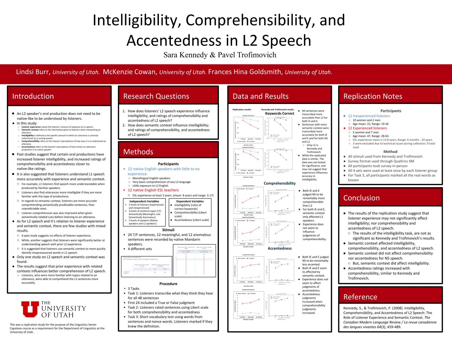 Mckenzie Cowan, Lindsi Burr, Frances Hina Goldsmith - Intelligibility, Comprehencibility, and Accentedness in L2 Speech