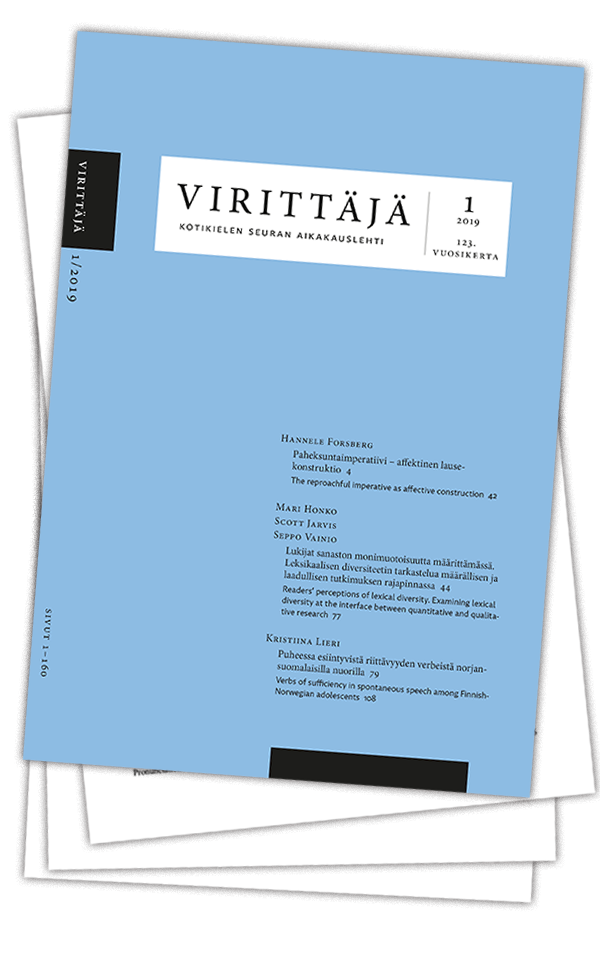 Lukijat sanaston monimuotoisuutta määrittämässä [Readers' perceptions of lexical diversity]